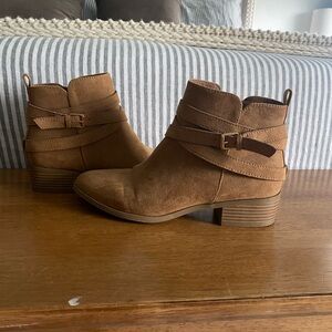 Sun + Stone Tan Ankle Booties
